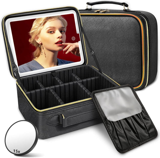 Makeup Bag with LED Mirror