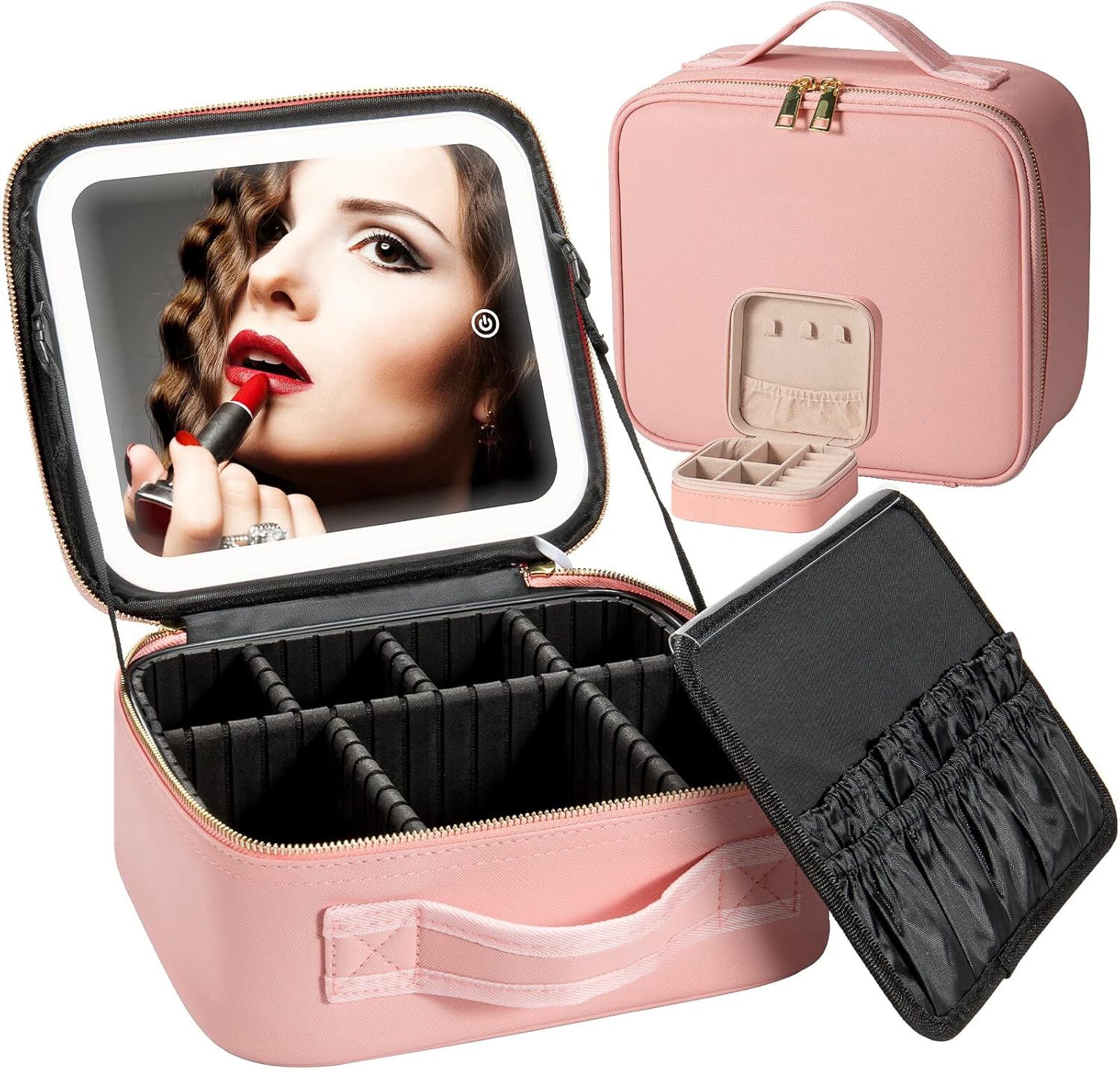 Makeup Bag with LED Mirror