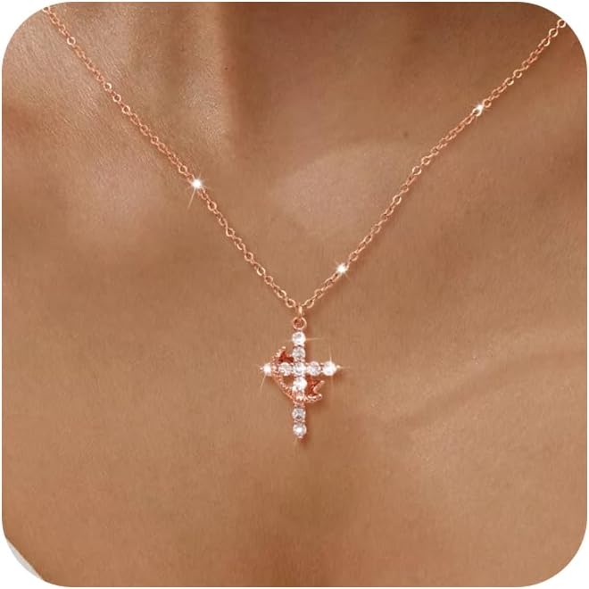 Crown Cross Necklace